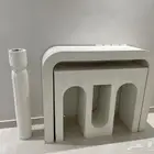 مدخل خشب ابيض