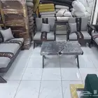 جلسات خارجية خشب وحديد وديكورات