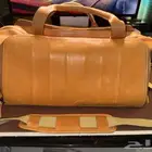 حقيبة سفر جلد محبب بالكامل Discommon Weekender Leather Bag