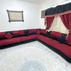 طقم كنب حرف L 3.5 في 4.5 ترابيزه سفره مع أربع كراسي