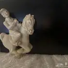 منحوتة اوروبية حصان وفارس