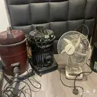 مكنسة ومروحه وقلاية هوائية ودافور