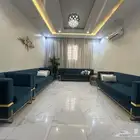 كنب للبيع اللون تركواز 3كراسي كبييره 2كرسي صغير