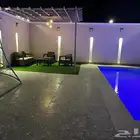استراحة وشاليه نصف القمر بمسبح