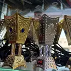 مباخر كهربائلة كبيرة فضي وذهبي عليها شعار النخلة