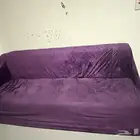 ركنة حرف L مع كفر   2 كرسي صالون