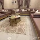 كنب خشب سويدي نظيف استخدام سنتين مع الستاير 4 6