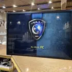 لوحة جدارية شعار فريق الهلال دقة عالية مطبوعة على الزجاج