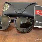نظارة شمسية رجالية أصلية ماركة Ray-Ban لون أسود
