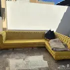 للبيع كنب حرف L خشب