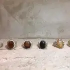 خواتم احجار كريمة اصلية نحاس مطلية فضة