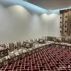 تفصيل سقف قرميد مع تلبيس قماش ومجالس عربيه