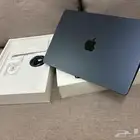 لابتوب ابل ماك بوك آير M2 الرام 16 شبه جديد استخدام مرتين