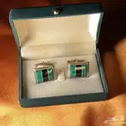 كبك رجالي فضة بالون الأخضر