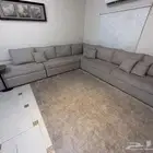 كنب حرف L مع سجاد