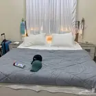 غرفة نوم ومطبخ 6 متر وكنب حرف L