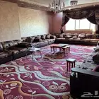 كنب نظيف مع الفرش والستاير