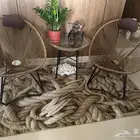 طقم كرسين وطاوله
