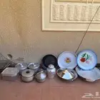 قدور الصغير وصحون رز للبيع واباريق
