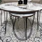طاولات ضيافة مع اربع طاولات خدمه