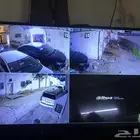 3 كاميرات اي بي 6 ميجا مع جهاز تسجيل شبكي مع هارد 1 تيرا