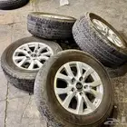 جنوط جيب لاند كروزر اصلي وكاله مع كفرات صيني دعست دنلوب 18