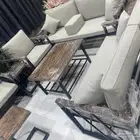 جلسات الخارجية الحديد والخشب سبعة شخص