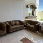 كنب بني 4قطع موجودات المساند رقم التواصل واتس
