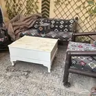 كراسي حديقه حديد ثلاث قطع للبيع