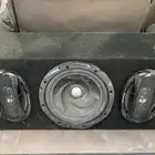 للبيع سماعات وطنجرة مع مضخم