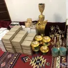 مجموعة تحف و ديكور و اكواب قزاز و فناجين