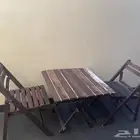 طقم طاوله وكرسيين
