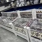 طقم جلسات خارجيه خشب وحديد