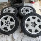 جنوط لكزس 2002 اصلي بكفراتها 2 نص عمر و 2 جديدة