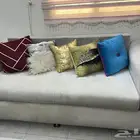 كنب للبيع 3 قطع مع طاولة مكتب