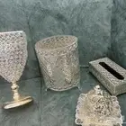 طقم سلة قمامة وعلبة مناديل