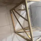 طاوله قهوه ستيل ذهبي وقزاز