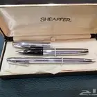 طقم اقلام شفر فضي اصلي