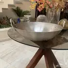 مقلاة ستيل كبيرة ( ستانلس ستيل ) ثقيلة