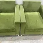 ( طاولة رخام 2م  45 ). كنب قطعتين منفرده