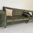 كنب مجلس اخضر  نظيف جدا