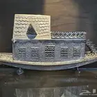 تحفه جميله وقديمه منزل ع شكل سفينه من الفضه