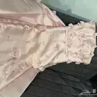 فستان وردي اوف شولدر طويل مخصر   مقاس s