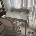 IKEA used office desk with chair   مكتب ومقعد ايكيا