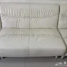 طقم كنب جلد ابيض