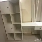 للبيع طاولة مكتب مع ارفف ابيض