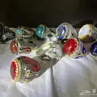 احجار كريمه طبيعي وفضه إيطالي عيار 925