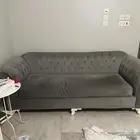 كنبه 3 اشخاص رمادية نظيفه