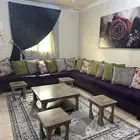 كنب حرف L وطاولات خدمه وستاره ب 200 ريال
