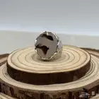 خاتم فضة عقيق يماني مصور طبيعي